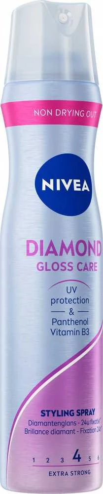 Nivea Diamond Gloss Care Plaukų lakas moterims, 250 ml
