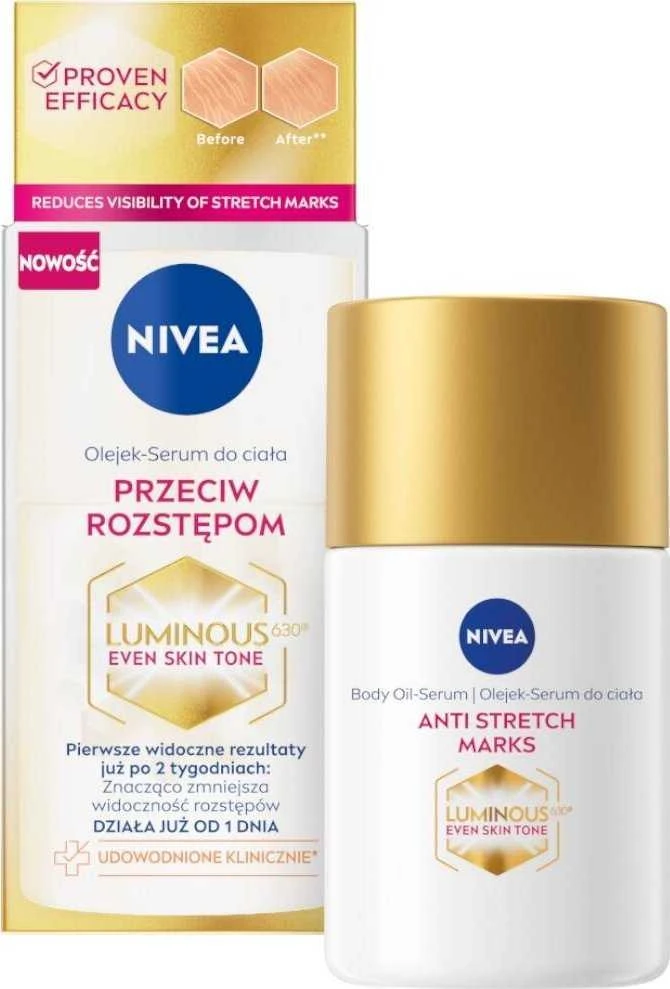 Nivea Luminous 630 kūno aliejus-serumas nuo strijų
