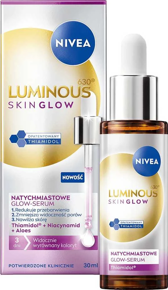 Nivea „Luminous630® Skin Glow“ akimirksniu švytintis serumas, 30 ml