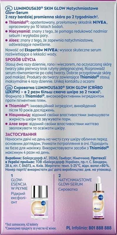 Nivea Luminous630® odos švytėjimas, 15 ml