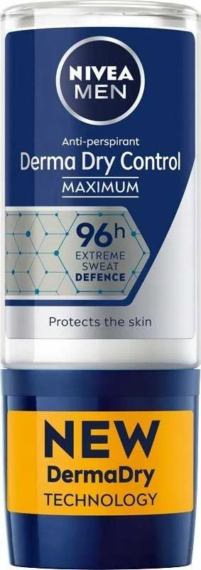 Nivea Ball antiperspirantas vyrams, Derma Dry Control (antiperspirantas), 50 ml