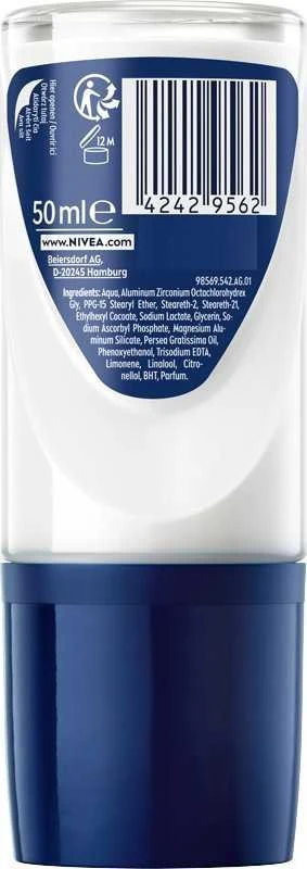 Nivea Ball antiperspirantas vyrams, Derma Dry Control (antiperspirantas), 50 ml