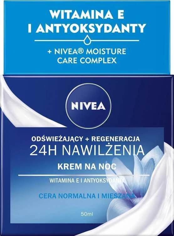 Nivea 24H drėkinamasis normaliai ir mišriai odai, 50 ml