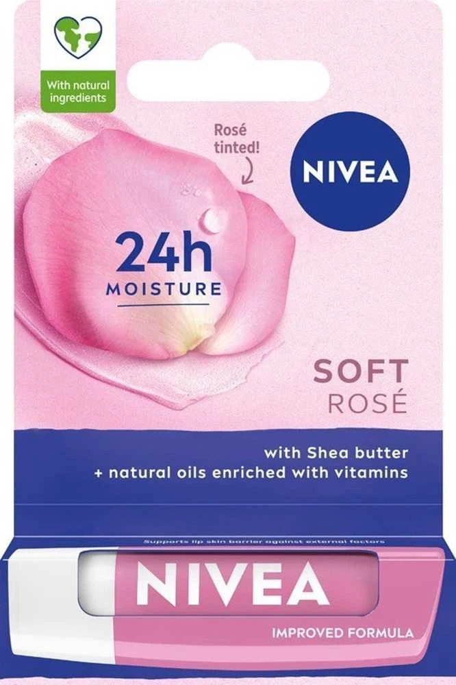 NIVEA Lip Care Soft Rose maitinantys lūpų dažai 4,8 g