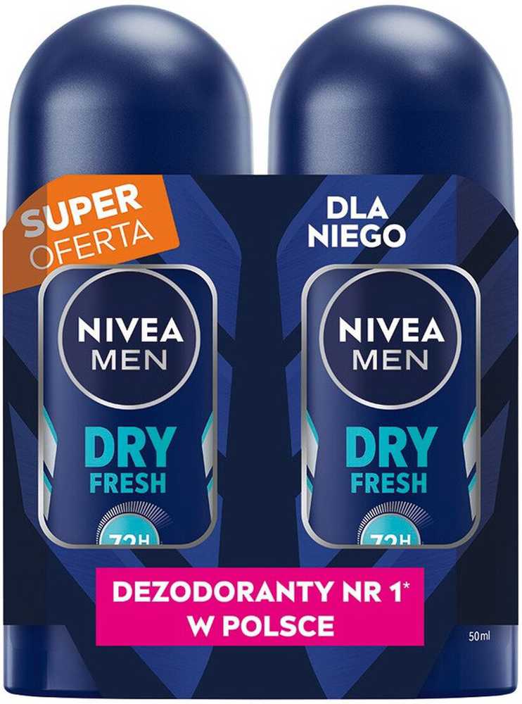Nivea Nivea Men antitranspirantas su rutuliuku dry fresh duo 2x50 ml 100 ml