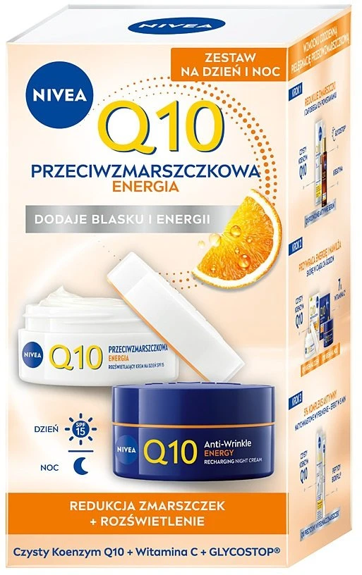 Nivea Q10 Energy komplektas dieninis kremas + krem na noc 50ml