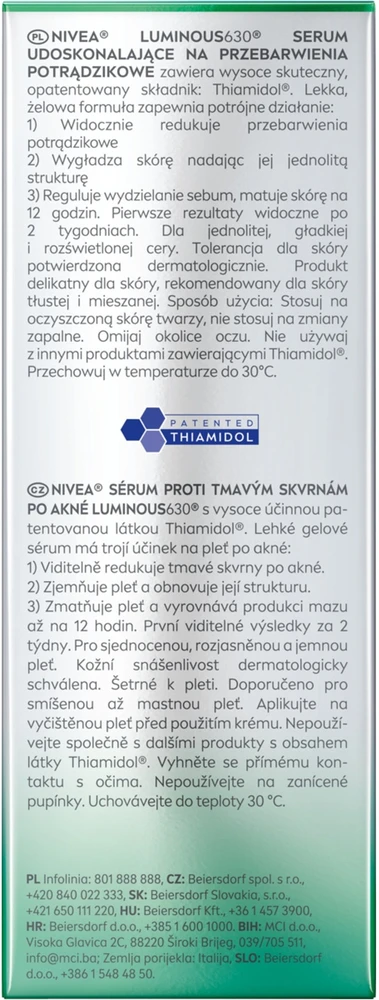 Nivea V Luminous Anti Spot Serum p/przebar.trądz& (019871026)