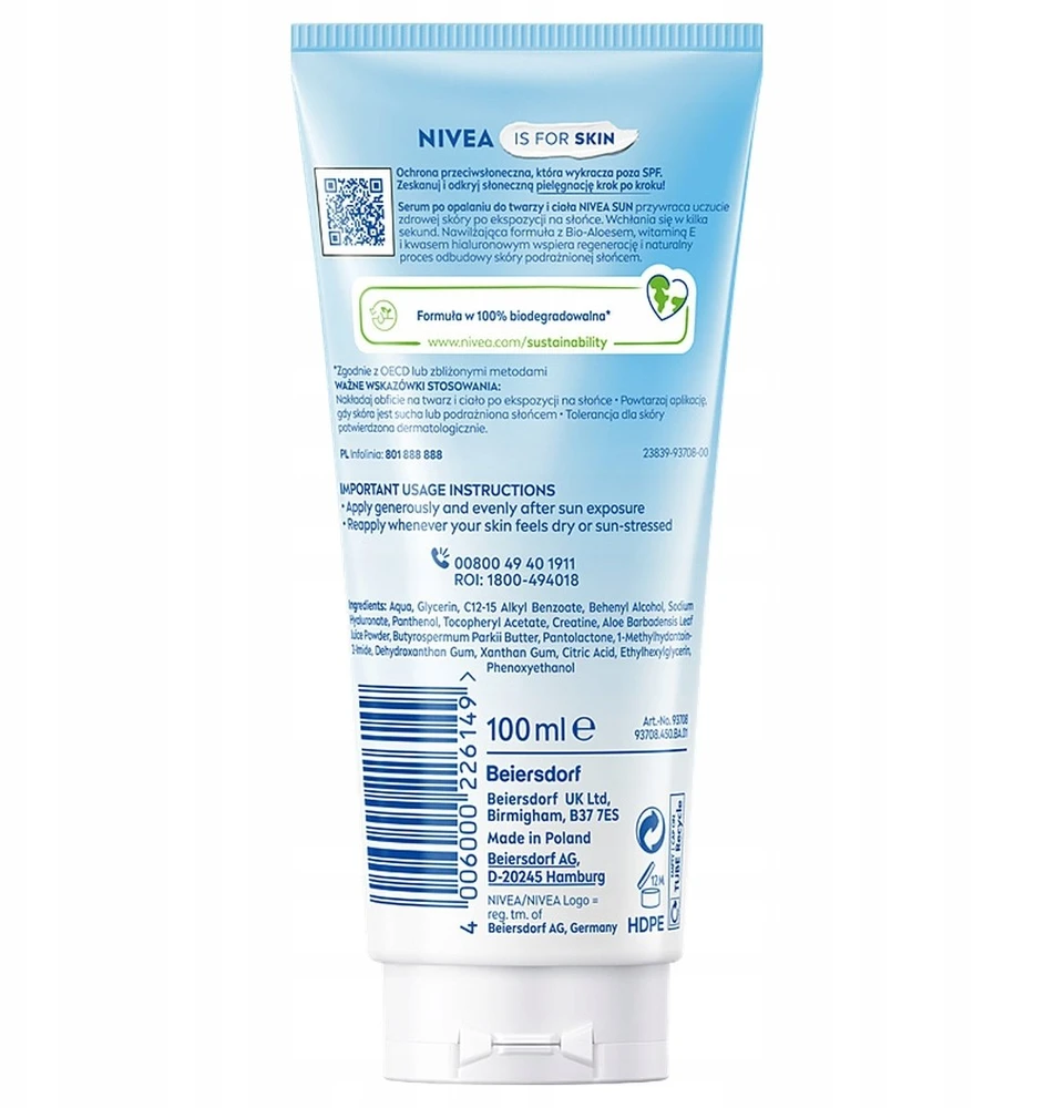 Nivea Serumas po saulės veidui ir kūnui 100 ml