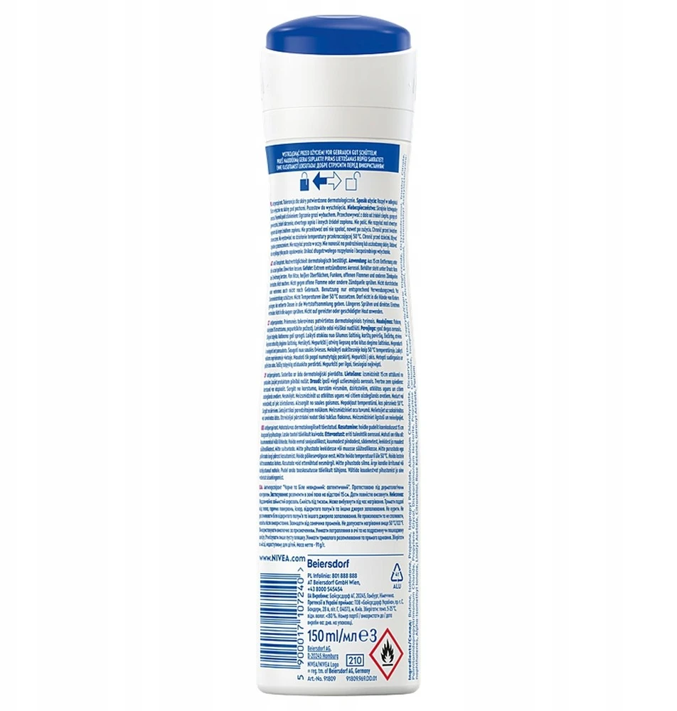 Nivea Juodas&Baltas Invisible Authentic antyperspirant spray 150ml