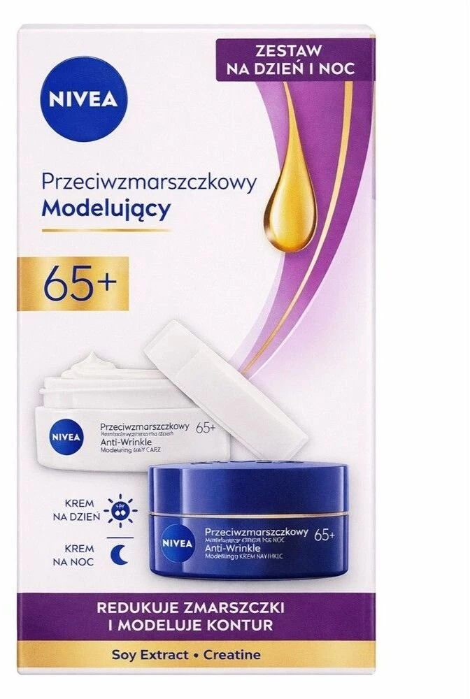 Nivea Dienos ir nakties veido kremų rinkinys nuo raukšlių + modeliavimo 2 x 50 ml