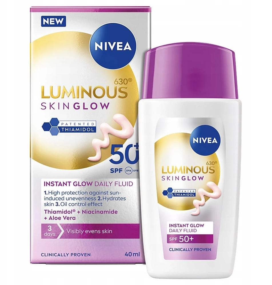 Nivea Luminous630® odos švytėjimo suteikiantis fluidas SPF50+ 40 ml