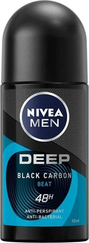 Nivea Men Deep Juodas Carbon Beat Antiperspirant vyrams, 50 ml