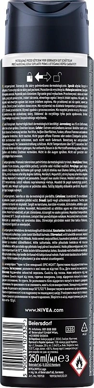 Nivea Men Juodas & Baltas Invisible Epic Night antyperspirant spray 250ml