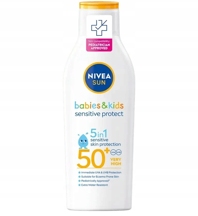 Nivea Vaikų losjonas nuo saulės SPF 50+ Sun Kids (Pure - jautrus losjonas nuo saulės) 200 ml