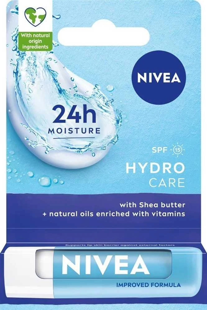 Nivea Hydro Care lūpų dažai, 4,8 g
