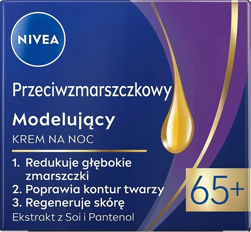 Nivea Naktinis kremas nuo raukšlių, modeliuojantis, 65+, 50 ml