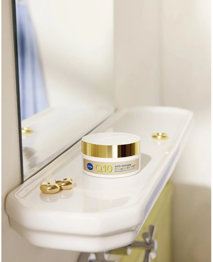 Nivea NIVEA Q10 Anti-Wrinkle Collagen Expert veido, kaklo ir dekoltė sviestas dienai ir nakčiai 50 ml