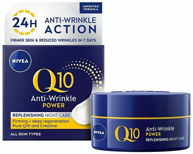 Nivea Stangrinamasis naktinis kremas nuo raukšlių Q10 Power 50 ml