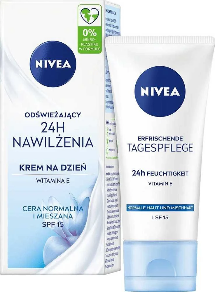 Nivea 24H drėkinamasis normaliai ir mišriai odai, 50 ml