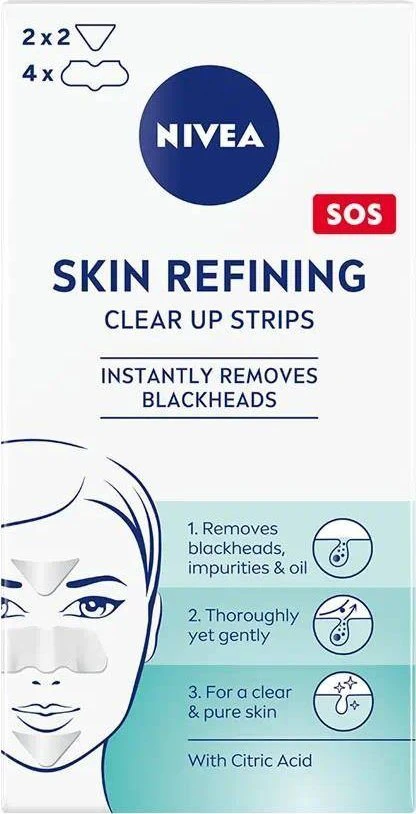 Nivea - Refining Clear-Up juostelės - 6 vnt.