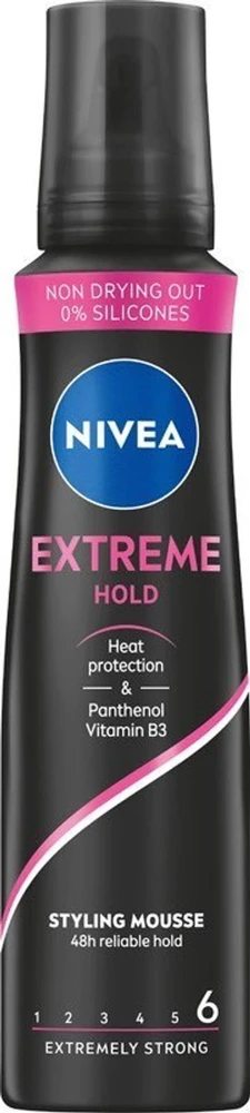 Nivea Extreme Hold Styling Mousse Plaukų putos moterims, 150 ml