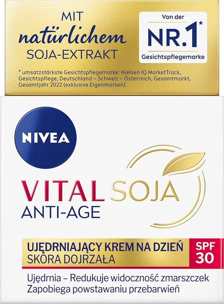 Nivea Vital Soja stangrinamasis kremas nuo senėjimo brandžiai odai SPF 30 50ml