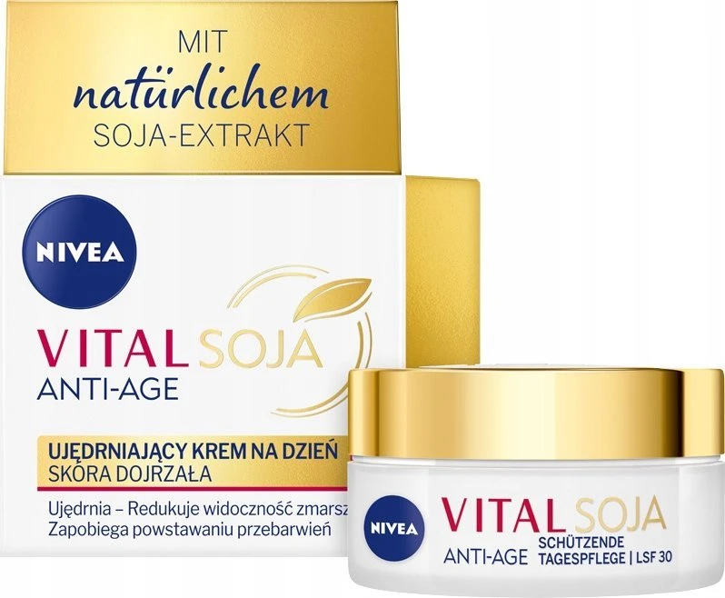 Nivea Vital Soja stangrinamasis kremas nuo senėjimo brandžiai odai SPF 30 50ml