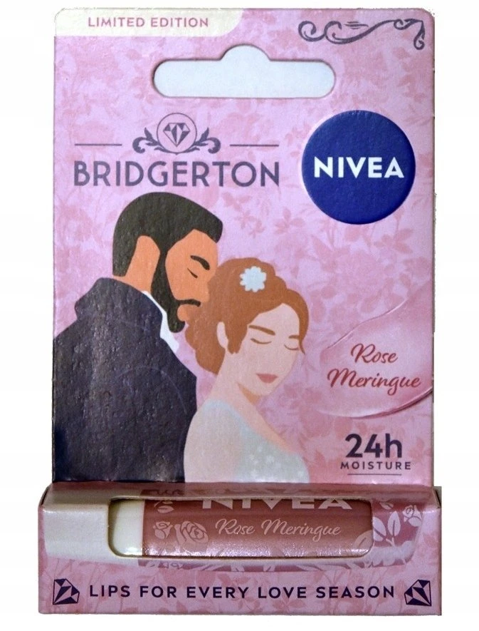 Nivea „Bridgerton Edition Daphne&Simon“ maitinamieji lūpų dažai „Rose Meringue“ 4,8 g