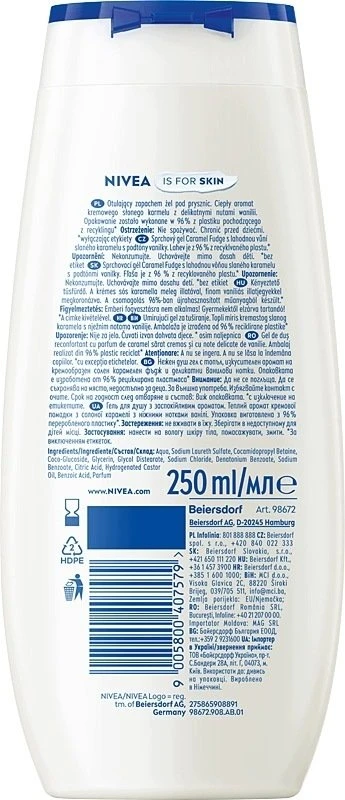 Nivea Caramel Fudge żel pod prysznic 250ml
