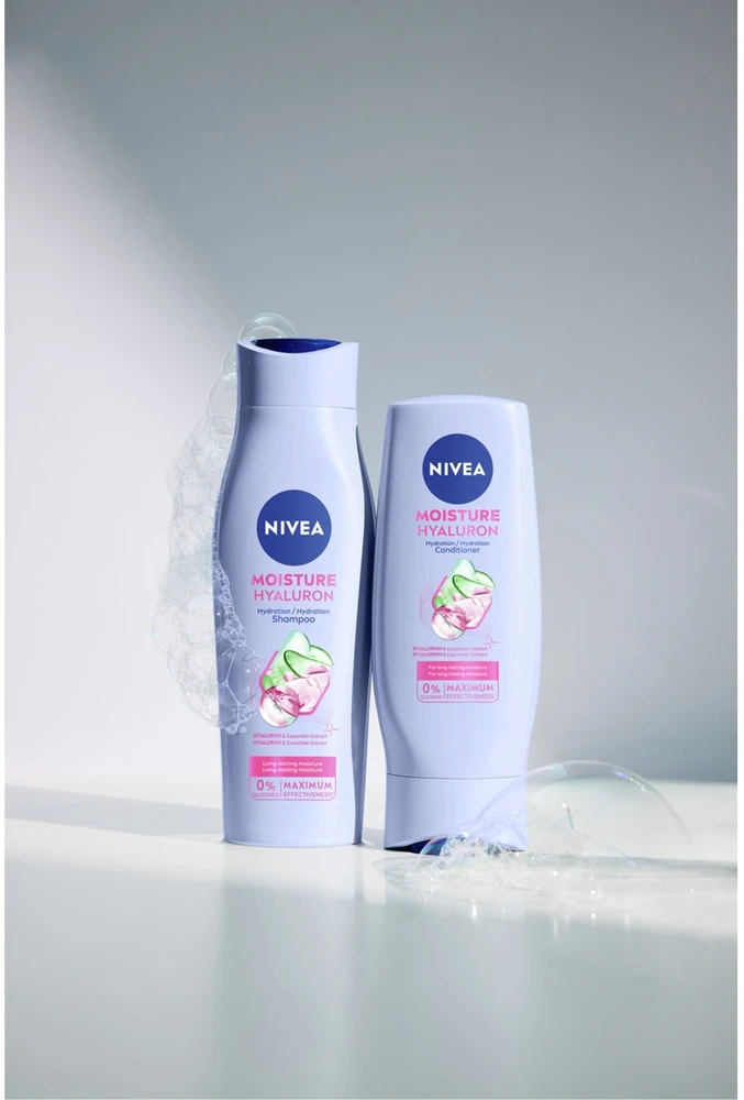 Nivea Drėkinamasis šampūnas „Moisture Hyaluron“ su hialurono rūgštimi, 400 ml