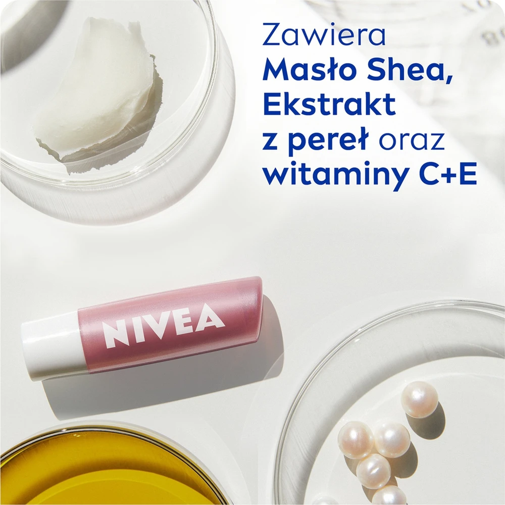 Nivea 24H Moisture Lip Pearly Shine, 4,8 g