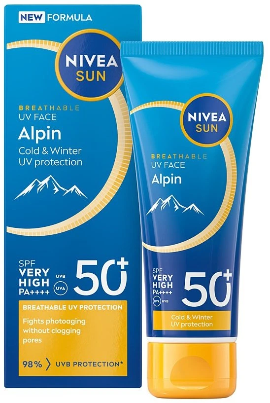 Nivea „Sun Alpin“ veido kremas su didele apsauga nuo SPF 50+ 40 ml