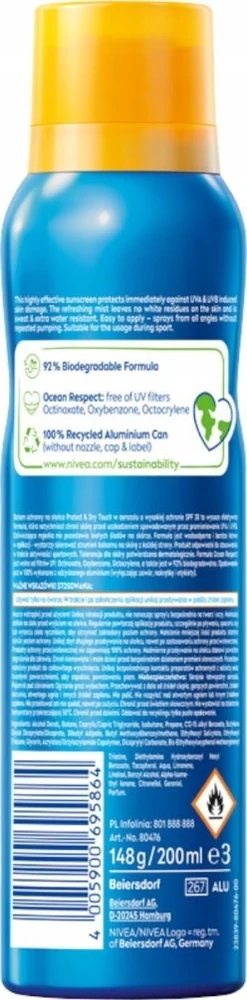 Nivea Sun Protect & Dry Touch, 200 ml