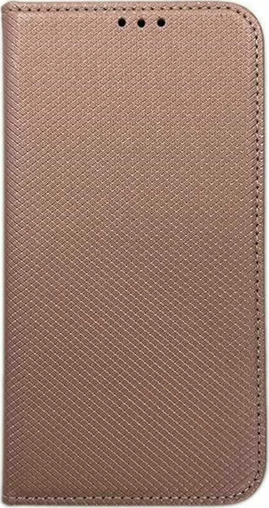 Dėklas Smart Magnet book Motorola MOTO E22 rožinio aukso spalvos