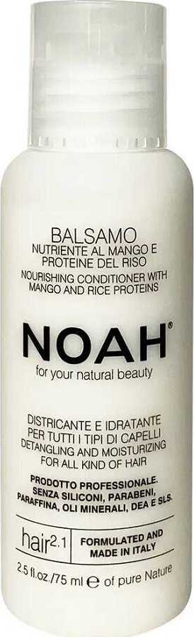 Noah 2.1. maitininantis Conditioner With Mango And Rice Proteins Maitinamasis balzamas lengvinantis plaukų iššukavimą, 75 ml