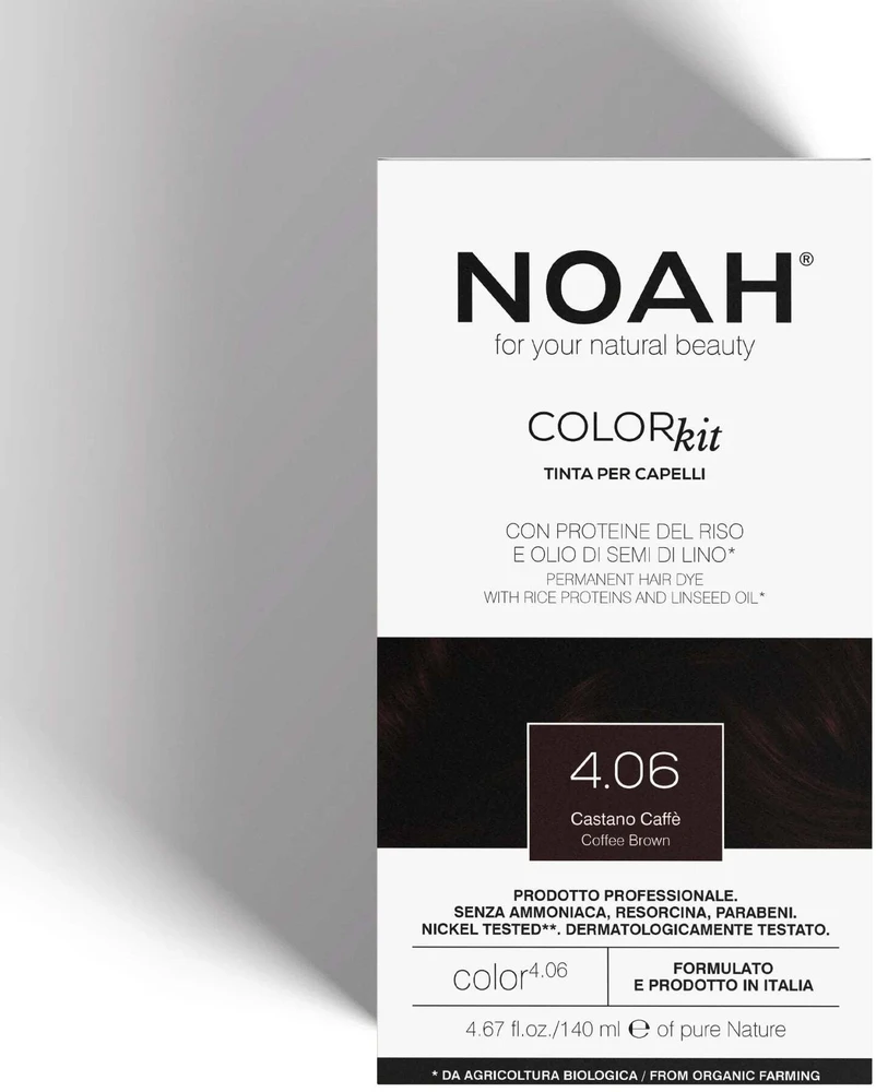 Noah , Permanent Hair Colour, Permanent Hair Dye, 4.06 Brown Chestnut, 140 ml For Women