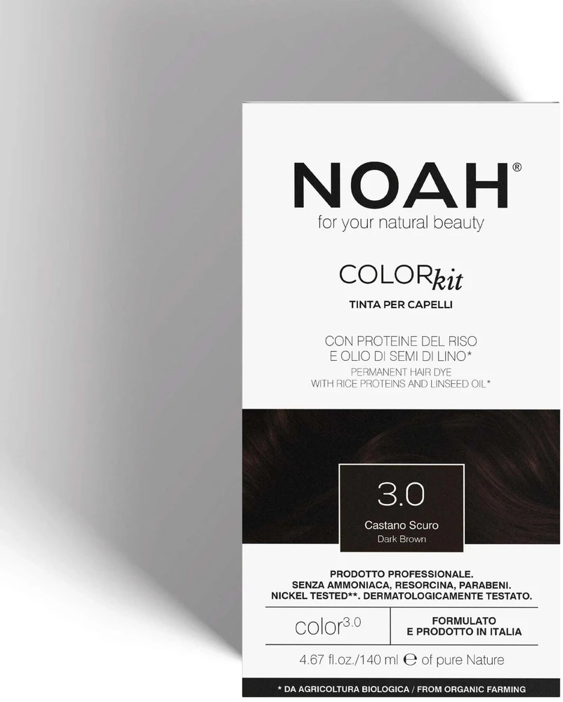 Noah Permanent Hair Dye 3.0 Dark Brown Ilgalaikiai plaukų dažai, 140 ml
