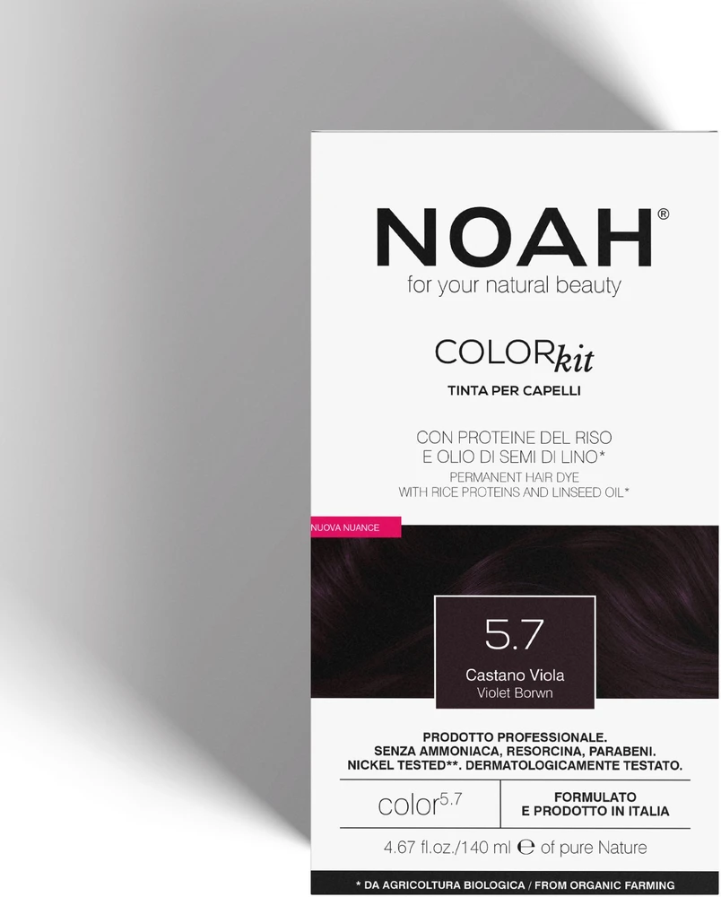 Noah Color Kit 5.7 Violet Brown ilgalaikiai plaukų dažai, 140 ml