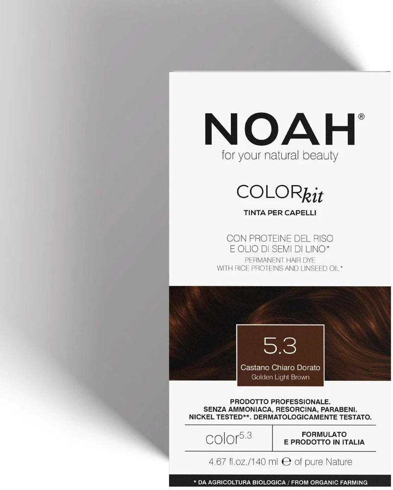 Noah Permanent Hair Colour Permanent Hair Dye 5.3 Golden šviesiai rudas, 140 ml