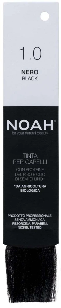 Noah Permanent Hair Colour Permanent Hair Dye 1.0 Juodas, 140 ml