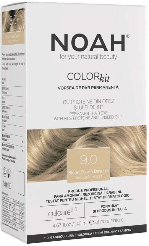 Noah Permanent Hair Colour nuolatiniai plaukų dažai 9.0 labai šviesus blondinas, 140 ml