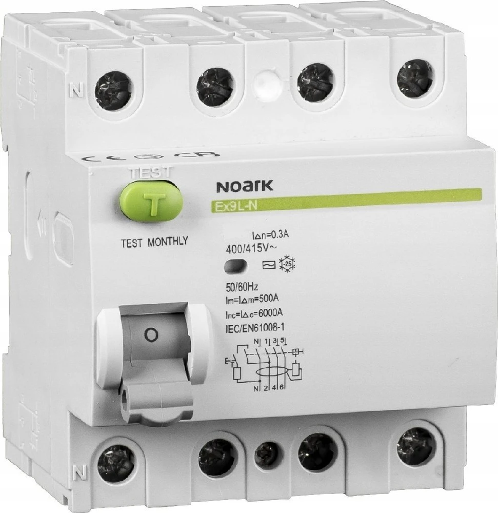 Orno Noark RCD 108362 4P 40A 30mA 6kA A TIPAS EX9L-N