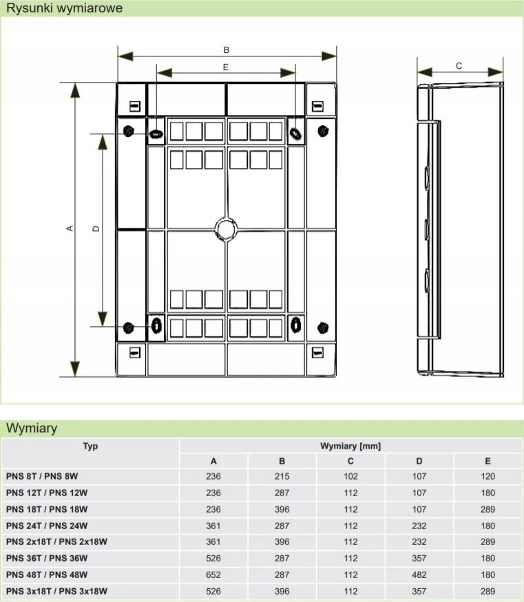 Noark Noark 106196 montavimo korpusas, montuojamas ant paviršiaus IP40 3X18MOD PNS 3X18T