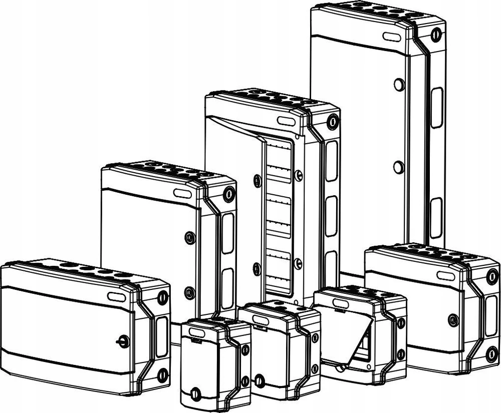 PLASTIKINIS MONTAVIMO KORPUSAS Paviršinio montavimo IP65, 1x6 moduliai. PHS 6T NOARK 113262