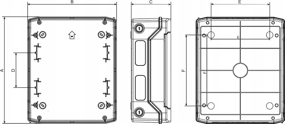 PLASTIKINIS MONTAVIMO KORPUSAS Paviršinio montavimo IP65, 1x6 moduliai. PHS 6T NOARK 113262
