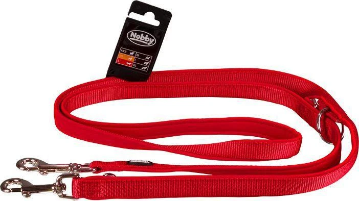 Nobby Classic Preno Pavadėlis Reguliuojamas ML raudonas 200cm 20-25mm