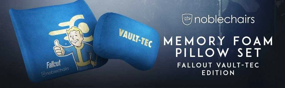 Žaidimų kėdės pagalvėlių rinkinys Noblechairs Fallout Vault-Tec Edition Memory Foam Pillow Set, tinka EPIC/ICON/HERO