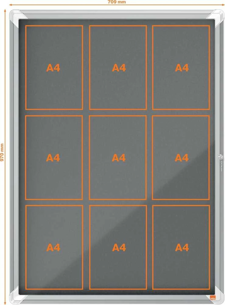 Nobo Vidinis veltinio rėmelis Premium Plus 9xA4 pilkas