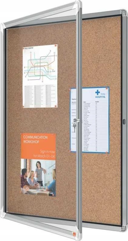 Nobo Premium Plus 8xA4 kamštinė vidinė vitrina (stumdomos durys)