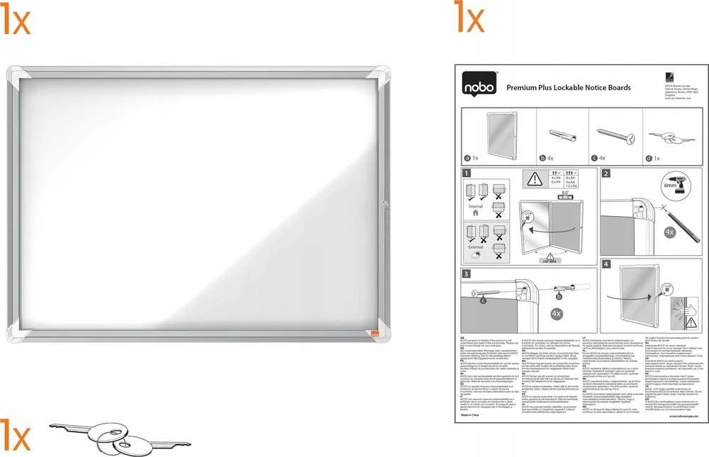 Nobo Premium Plus 8xA4 magnetinis lauko vitrina